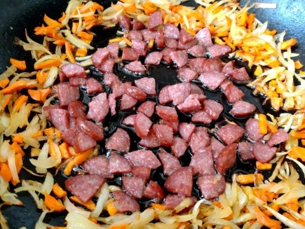 Перловка с овощами и грибами