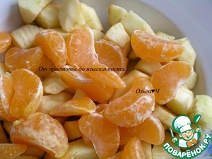 Кекс с яблоками и мандаринами Кекс с яблоками и мандаринами