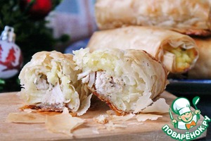 Рулетики-пирожки из теста фило Рулетики-пирожки из теста фило