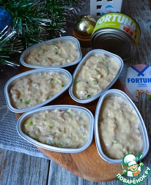 Сырные кексы с тунцом и горошком Сырные кексы с тунцом и горошком