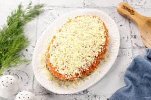 Салат Мимоза с сайрой Салат Мимоза с сайрой