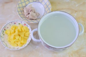 Сырный суп с копченостями Сырный суп с копченостями