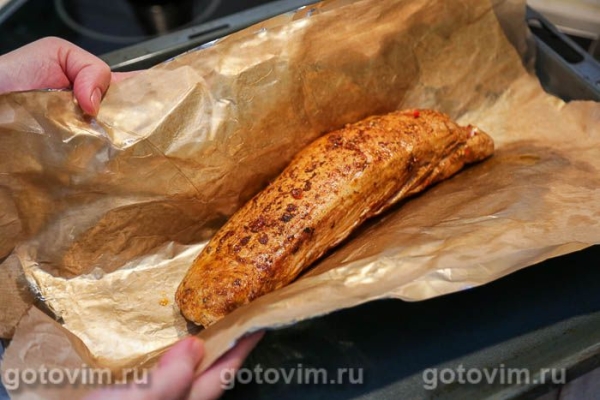 Свиная вырезка с чили, запеченная в фольге ( в духовке) Свиная вырезка с чили, запеченная в фольге ( в духовке)
