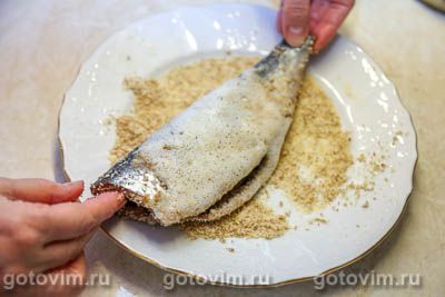 Жареная сельдь в сухарях