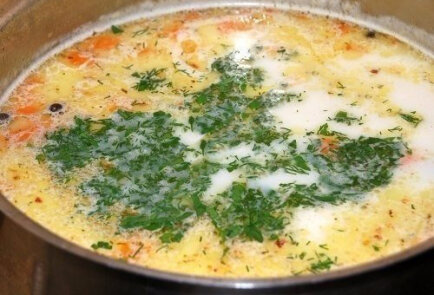 Картофельно-куриный суп с плавленым сыром Картофельно-куриный суп с плавленым сыром