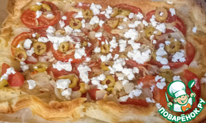 Тарт по мотивам греческого салата