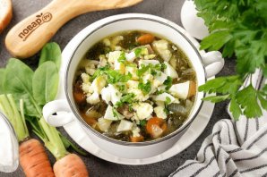 Борщ со щавелем и яйцом