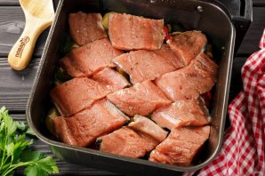 Рыба с овощами в аэрогриле