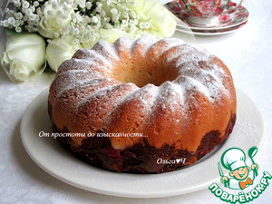 Творожно-шоколадный кекс с алычой Творожно-шоколадный кекс с алычой