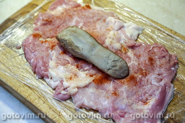 Куриный рулет со свиным языком Куриный рулет со свиным языком