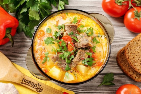 Сырный суп с говядиной Сырный суп с говядиной