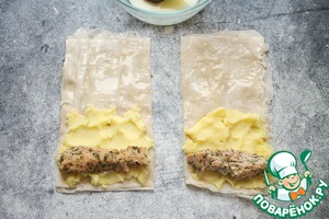 Рулетики-пирожки из теста фило Рулетики-пирожки из теста фило