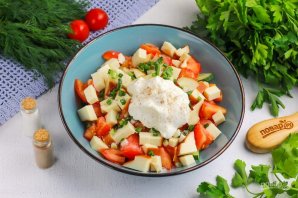 Салат из колбасного сыра Салат из колбасного сыра