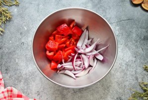 Овощное рагу с брокколи и баклажанами Овощное рагу с брокколи и баклажанами