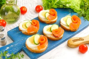 Бутерброды с красной рыбой