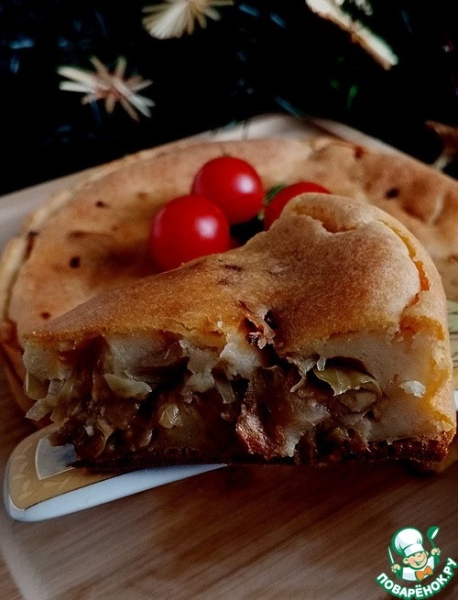 Закусочный пирог с индейкой и капустой Закусочный пирог с индейкой и капустой