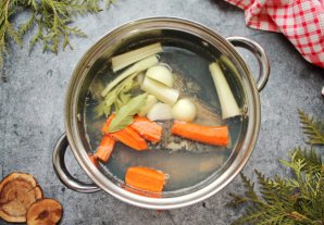 Двойная уха из щуки с пшеном Двойная уха из щуки с пшеном