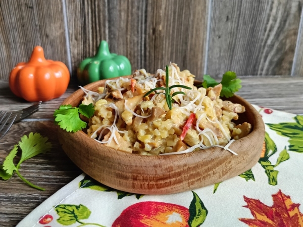 Булгур с лисичками и сметаной Булгур с лисичками и сметаной