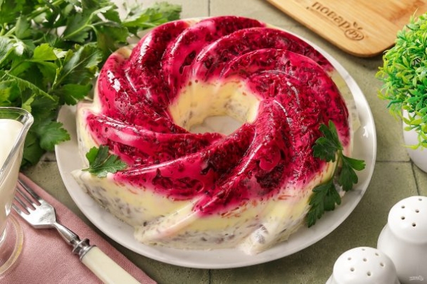 Селедочная шуба (с желатином) Селедочная шуба (с желатином)