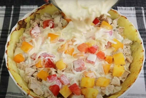 Сытно, нежно, ароматно. Картофельный пирог с курицей и сочными томатами в сливках! Сытно, нежно, ароматно. Картофельный пирог с курицей и сочными томатами в сливках!