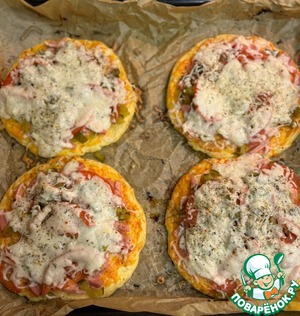 Мини пиццы на творожной основе Мини пиццы на творожной основе
