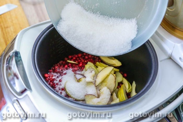Компот из красной смородины с яблоками в мультиварке Компот из красной смородины с яблоками в мультиварке