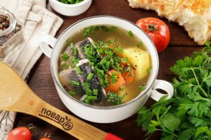 Уха из стерляди на костре