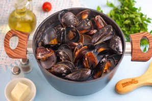 Ракушки мидии в сливочном соусе Ракушки мидии в сливочном соусе