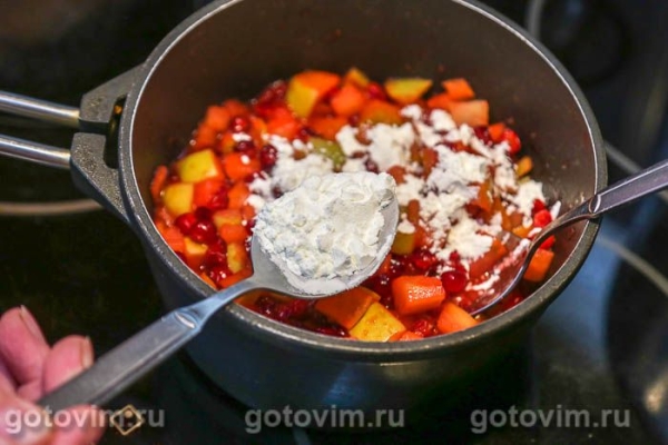 Открытый пирог с клюквой и яблоками Открытый пирог с клюквой и яблоками