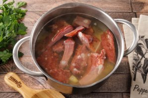 Суп гороховый с копченостями Суп гороховый с копченостями