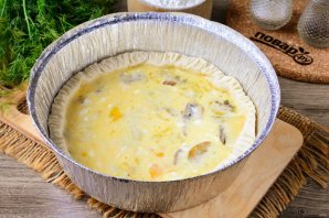 Открытый пирог с грибами Открытый пирог с грибами