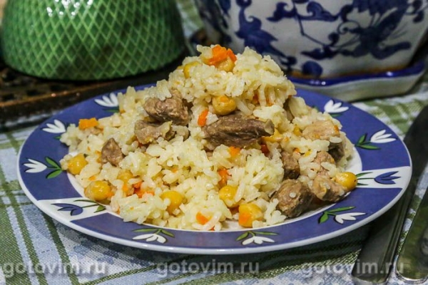 Плов со свининой и нутом в мультиварке Плов со свининой и нутом в мультиварке