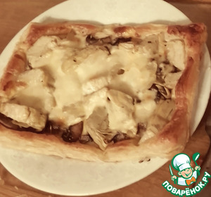 Пирог-киш с грибами и артишоками
