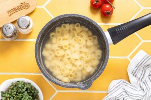 Макароны с шампиньонами