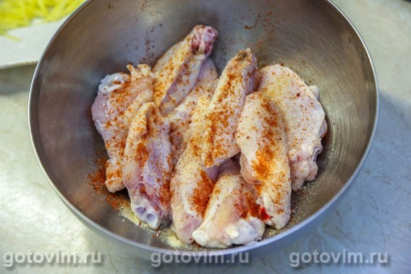 Куриные крылышки в картофельной панировке Куриные крылышки в картофельной панировке