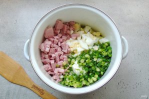 Окрошка на воде с уксусом и майонезом Окрошка на воде с уксусом и майонезом