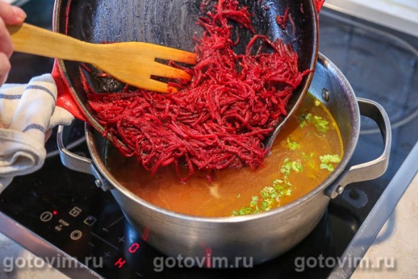 Борщ постный с квашеной капустой