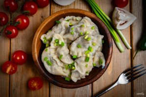 Постные вареники с грибами