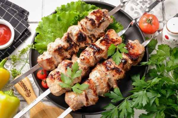 Шашлык из свинины с луком