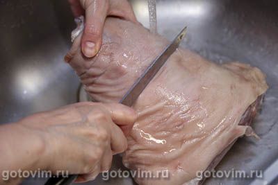 Рулет из рульки вареный в пленке (или пакете для запекания) Рулет из рульки вареный в пленке (или пакете для запекания)