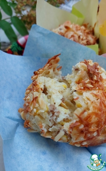 Закусочные маффины с фаршем и кукурузой Закусочные маффины с фаршем и кукурузой