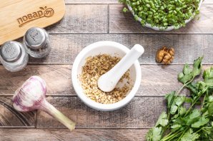 Баклажаны с чесноком и орехами