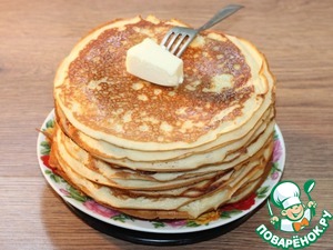 Блины к завтраку, приготовленные на кипятке