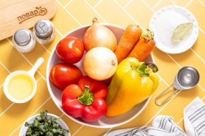 Салат из перца моркови и лука Салат из перца моркови и лука