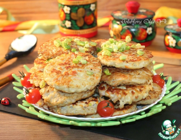 Картофельные лепешки с мясным припеком Картофельные лепешки с мясным припеком