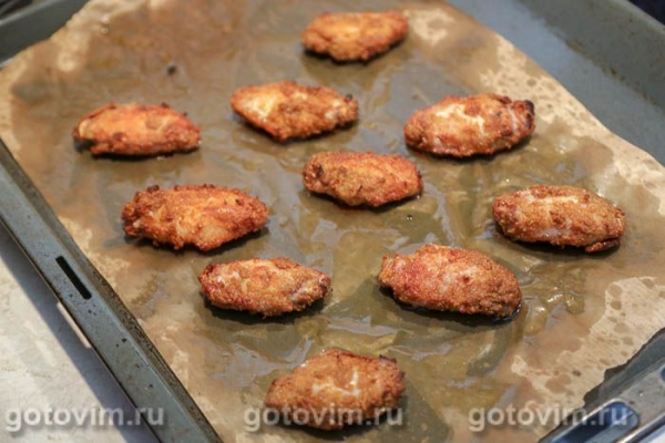 Куриные крылышки в панировке с разрыхлителем во фритюре Куриные крылышки в панировке с разрыхлителем во фритюре