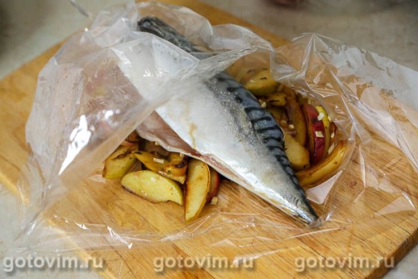 Скумбрия с яблоками, запеченная в рукаве Скумбрия с яблоками, запеченная в рукаве