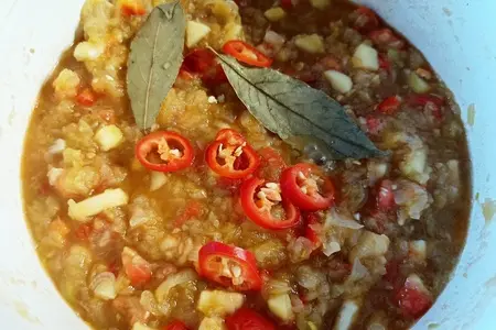 Кабачковая икра с яблоками и грибами Кабачковая икра с яблоками и грибами