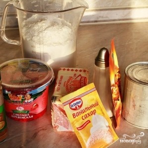 Пирожное с варёной сгущёнкой Пирожное с варёной сгущёнкой