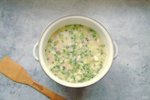 Белая окрошка на сыворотке Белая окрошка на сыворотке